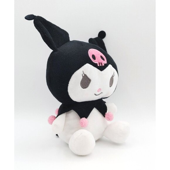 SANRIO Kuromi Plush Doll My Melody Prize 8" Rival Black hood Nakajima - Picture 2 of 3